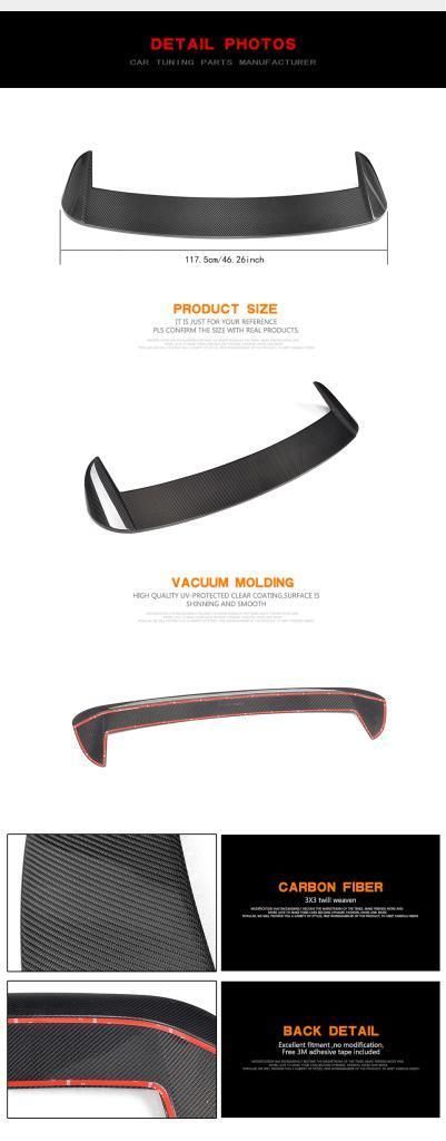 Ca Style Carbon Fiber Car Roof Spoiler for Audi Q3 8u Base Sport 4-Door 2012-2017