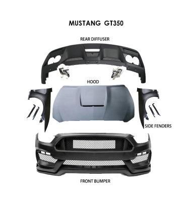 for Ford Mustang Gt350 PP Front Bumper Diffuser Aluminum Hood Steel Fender Car Accessory Bodykit 2015 2016 2017