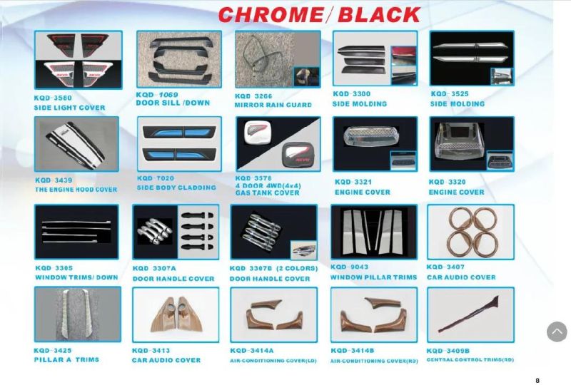 Auto Parts ABS Black Engine Side Cover for Toyota Revo