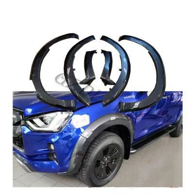 Matteblack Top Trim Fender Flares Set for D-Max V-Cross 2020 2021 on