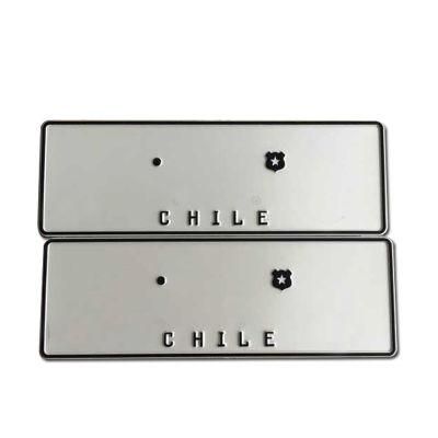 Wholesale Customized Blank Aluminum Car License Number Plate for Chile Market