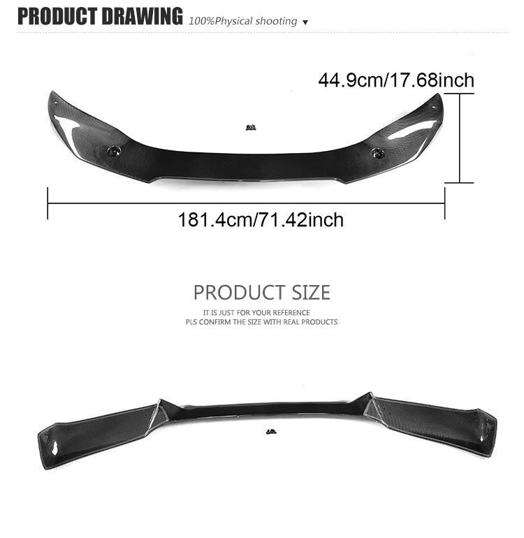 Carbon Fiber Front Lip for for BMW X6 F16 M Sport 4-Door 2015-2018