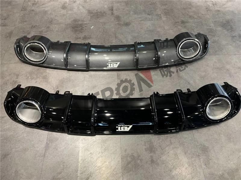 Abt Style RS4 Rear Bumper Diffuser with Tail Pipe for Audi A4 Sline 2017