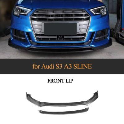 Facelift S3 Carbon Fiber Front Valance Kit for Audi S3 8V A3 Sline Sedan 17-18