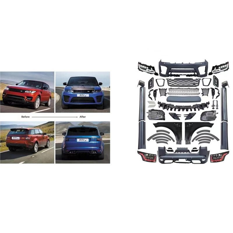 Upgrade SVR Model Body Kit Include Front Rear Bumper Assembly Headlight Taillights Fender Side Skirt for Range Rover Sport L494