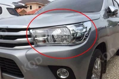 ABS Plastic Chrome Headlight Cover for Toyota Hilux Revo