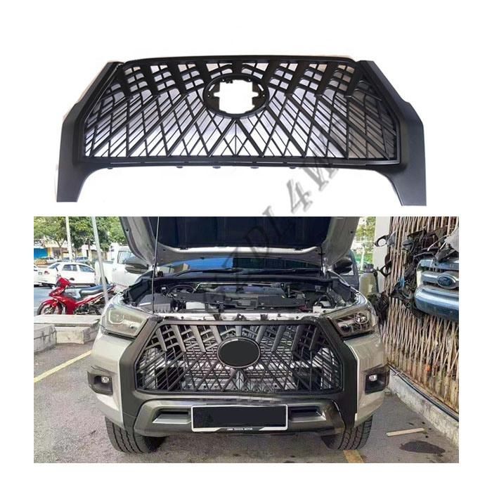 Different Design Front Bumper Racing Grill Grille Black Mask for Hilux Rocco 2020