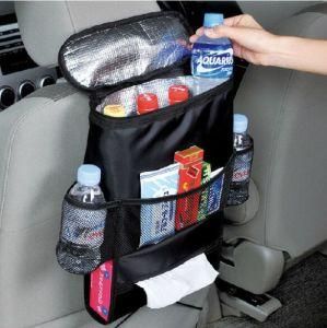 Multi-Pocket Insulation Cold Car Seat Back Storage Bag (Black)