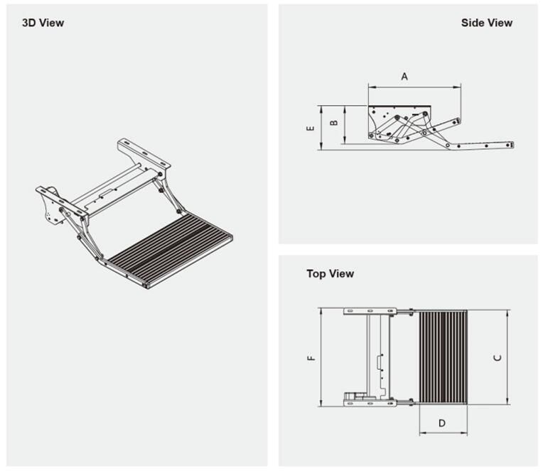 Manual Folding Step Manual Foot Step for Motorhome (ES-F-S-600-M)