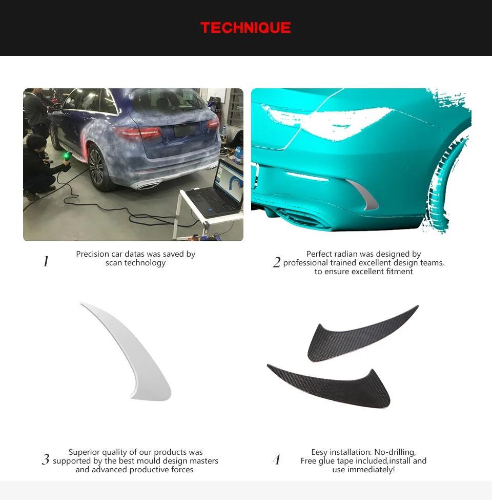 Carbon Fiber C118 Rear Bumper Canards for Mercedes Benz Cla Class Cla250 Cla35 Amg Sedan 4-Door 2020-2021