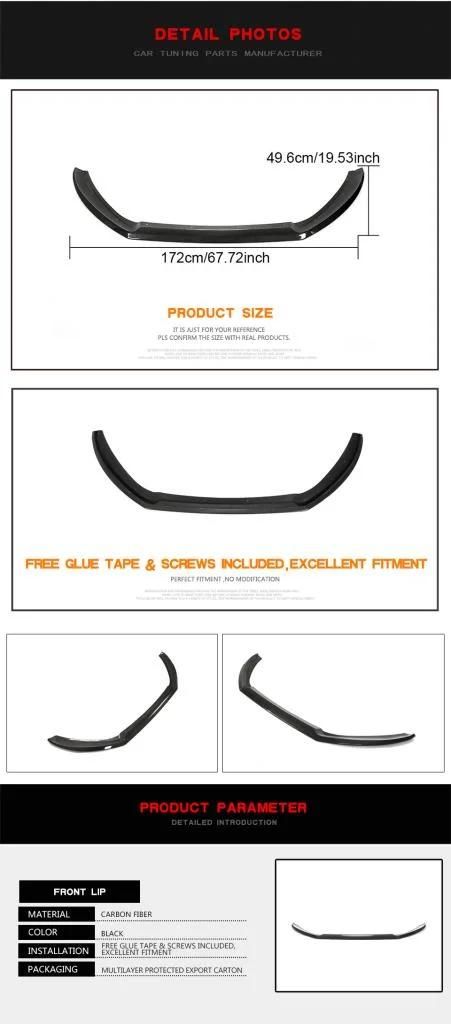 Carbon Fiber Front Lip for Audi A5-Sline S5 8t 2D 2009-2010