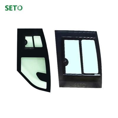 Green Color Tempered Bus Windscreen Right Side Hollow Glass