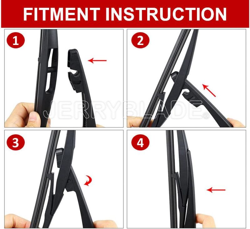 250mm 10" Rear Windshield Wiper Blade Arm Set for 04-18 Suzuki Swift Windscreen Rear Wiper Arm Blade Set for Suzuki Swift Sx4 Nissan Leaf Honda Hr-V Citroen C4