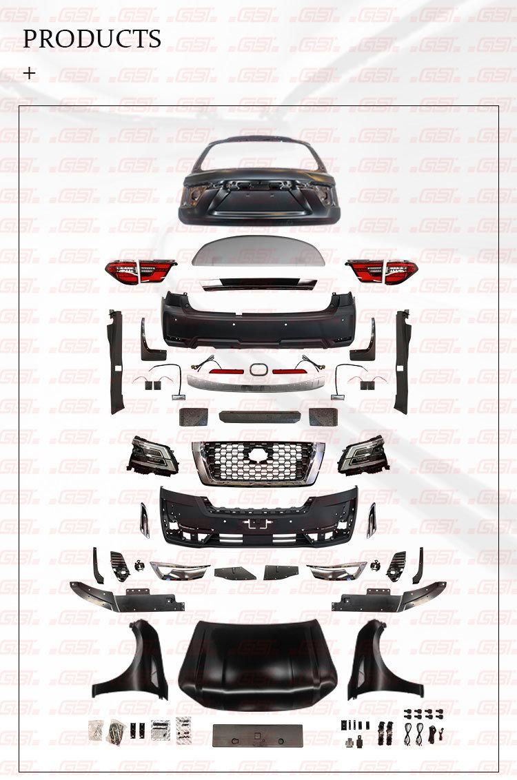 Gbt High Quality Car Modification Full Body Kit for 2016-on Nissan Patrol Y62 2020 Upgrade Headlight Grilles Bumpers