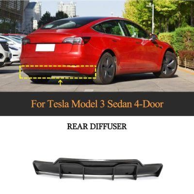 Carbon Fiber Rear Bumper Diffuser for Tesla Model 3 Sedan 4-Door