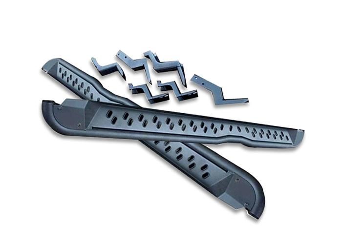 Paint Black Running Boards Replacement ABS Plastic Trd Side Steps for Hilux Revo 2015-2017