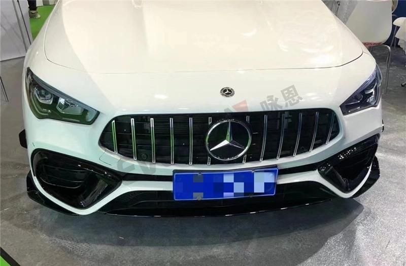 W118 Cla45 Amg Style PP Body Kit Front Bumper Rear Diffuser with Tips for Mercedes-Benz Cla Class 2020-2021