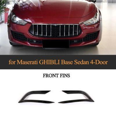 Carbon Fiber Side Trim Fin Splitters for Maserati Ghibli Base Sedan 4-Door 2018