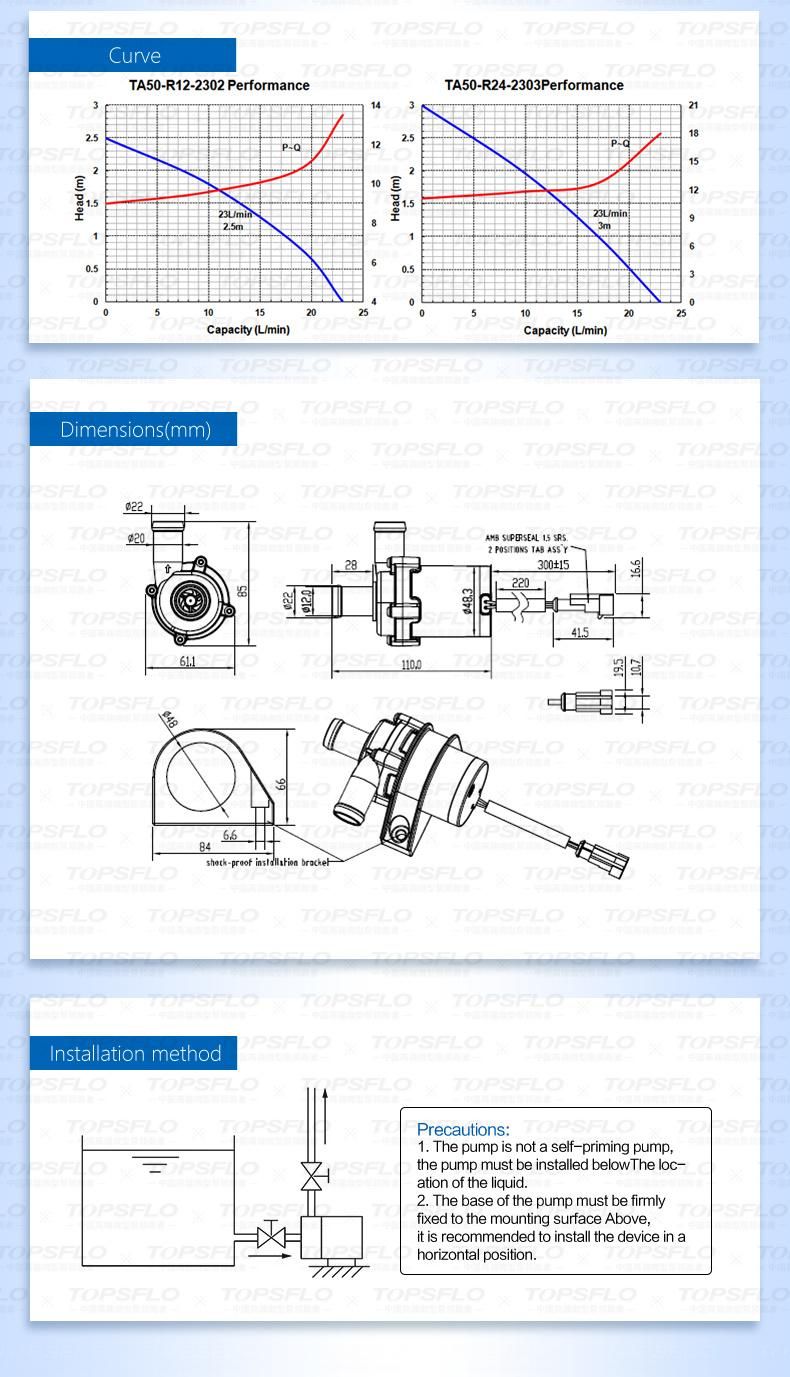 DC Pump / Hot Water Transfer Pump (TA50)