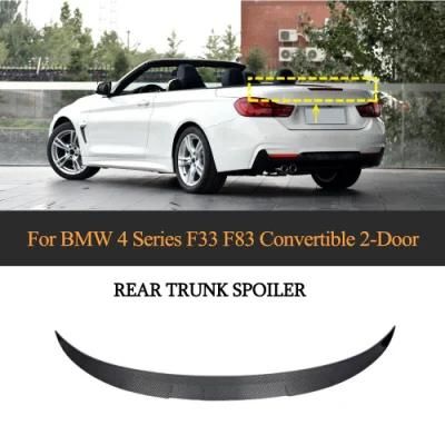 M4 Style for BMW 4 Series F33 F83 Carbon Fiber Rear Spoiler 2014-2019 Convertible 2-Door