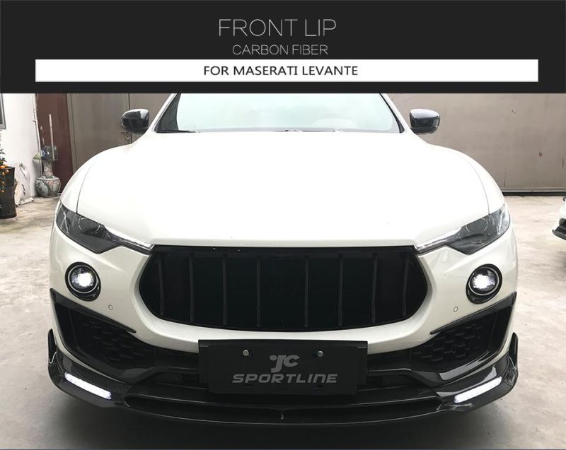 Jc-Wsm015-1 Carbon Fiber Front Bumper Lip Spoiler Bodykit Fit for Maserati Levante 2016-2019