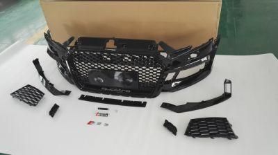 Auto Accessories Sapre Body Kit Parts Front/Rear Bumper with Grill and Rear Diffuser for Audi A3