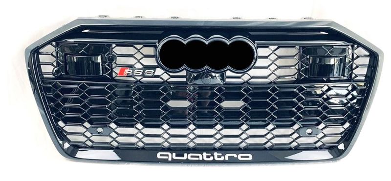 Auto Body Part Body Kits Auto Accessories Front Grille for Audi A6 C8 to S6 RS6 2018 2019 2020 2021