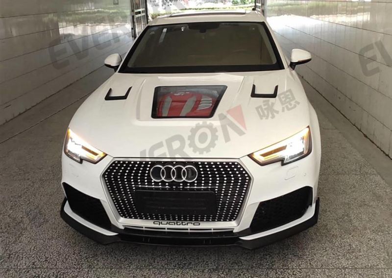 RS Style Front Bumper with Lip Splitter Conversion Body Kit for Audi A4 B9 2017-2019