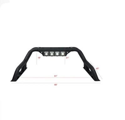 Chase Rack with LED Light Shroud for Full Size Trucks (Excl. Dodge RAM) , Black