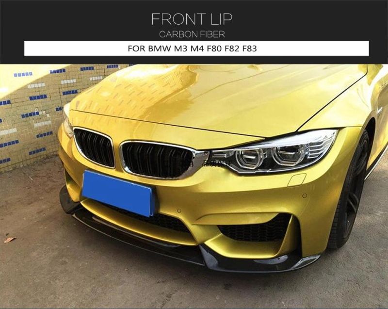 Carbon Fiber Front Bumper Lip Spoiler Splitters for BMW F80 M3 F82 F83 M4 2014 - 2019