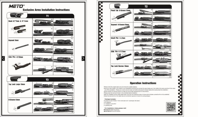 Latest Patented Wiper Blade with 2 Avaible Adapters