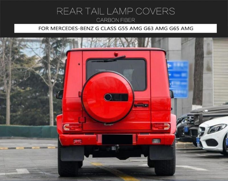 Carbon Fiber Rear Tail Lamp Covers Trims for Benz Mercedes G Class G55 G63 G65 Amg 2004-2018