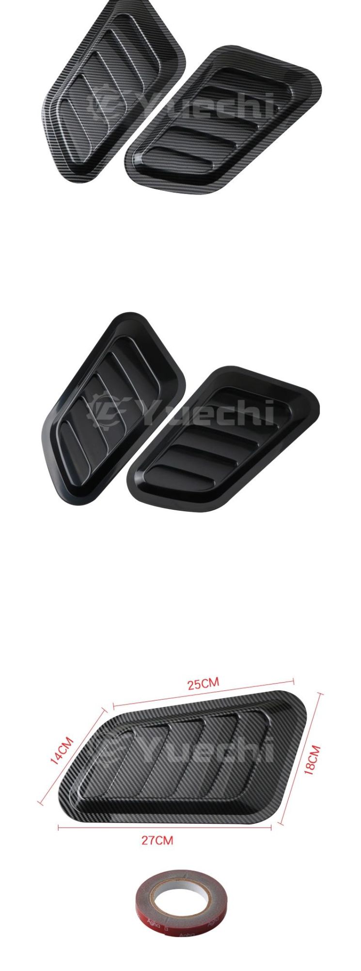 2 PCS Carbon Fiber Fender Vents Air Vent Covers Car Decoration Accessories