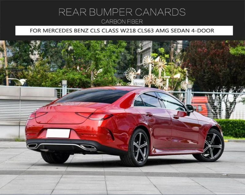 Carbon Fiber Rear Bumper Canards for Mercedes Benz Cls Class W218 Cls63 Amg 2018-2019