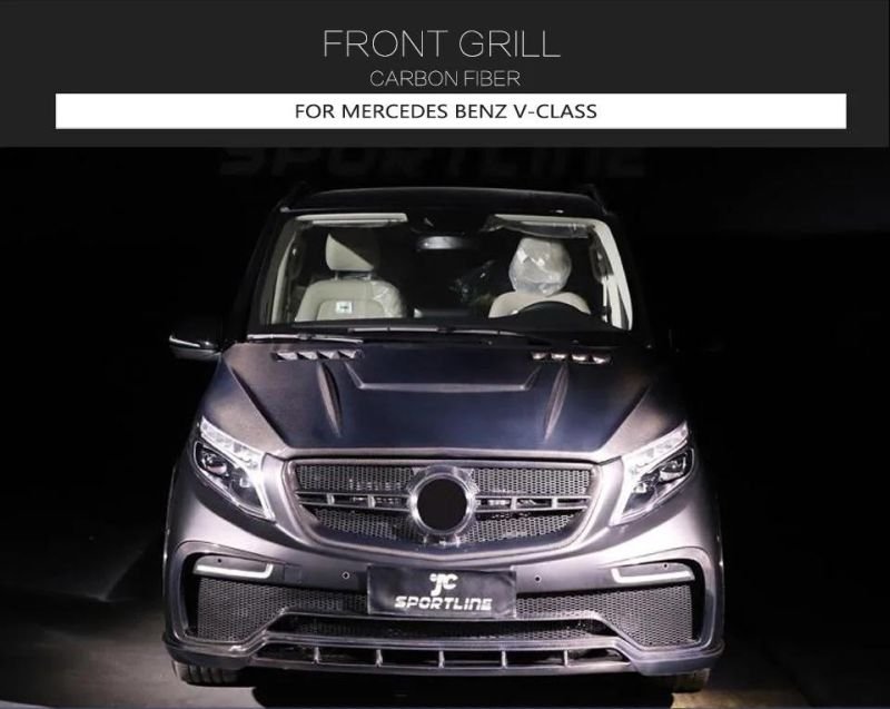 Carbon Fiber Front Grill for Benz Mercedes V-Class W447 2015-2019