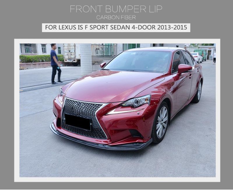 Carbon Fiber Front Lip Spoiler Splitter for Lexus Is F Sport Sedan 4-Door 2013-2015 Front Bumper Lip