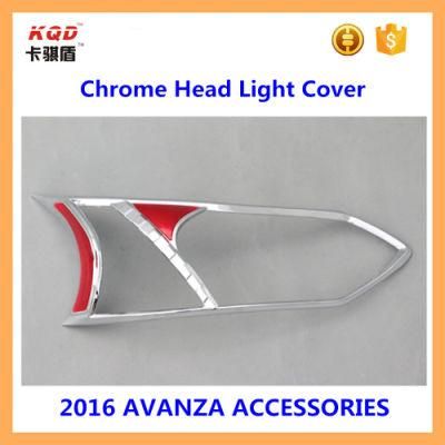 ABS Plastic Chrome Head Light Cover for Toyota Avanza 2016