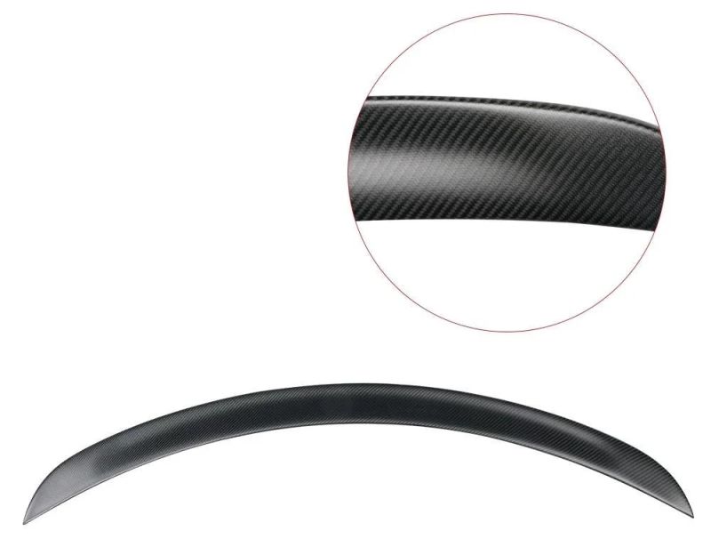 for Tesla Model S Carbon Fiber Style Trunk Spoiler Cover Trim Water Retaining Wing