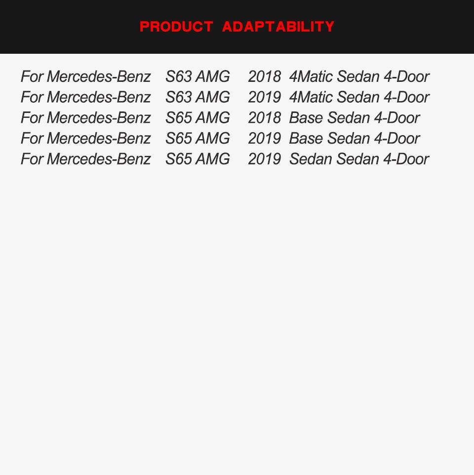Carbon Fiber Front Bumper Lip Spoiler Splitters for Mercedes-Benz S Class W222 S63 Amg 2018-2020