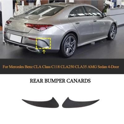 Carbon Fiber C118 Rear Bumper Canards for Mercedes Benz Cla Class Cla250 Cla35 Amg Sedan 4-Door 2020-2021