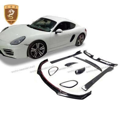 3K Twill Weave Carbon Fiber Rear Spoiler Body Kit for Porsche Cayman 981