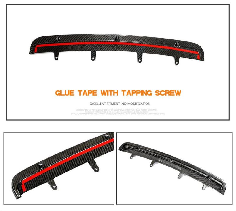 Jcsportline Carbon Fiber F90 Front Center Lip for BMW F90 M5 Comprtition Sedan 4-Door 2018-2020
