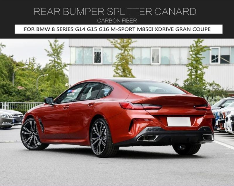 Dry Carbon Fiber G16 Rear Bumper Splitter Canard for BMW 8 Series M-Sport M850I Xdrive Gran Coupe 4D 2019-2021