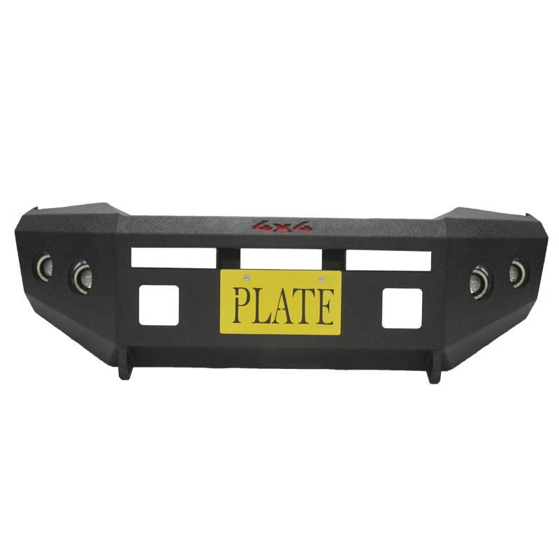 with LED Light Custom Logo 4X4 Black Steel Front Bumper Bull Bar for Toyota Hilux Vigo 2012 2013 2014 2015
