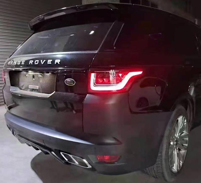 Automobile Parts Front and Rear Bumper with Grille and Light for Range Rover Sport 2014-2017 Upgrade 2018-2021 SVR Model
