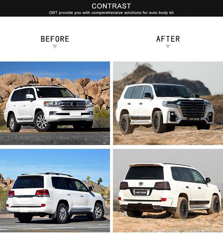 Gbt Facelift Auto Refitting Parts Front Bumper Grille Anniversary Navigator Version Body Kits for Land Cruiser 200 Accessories