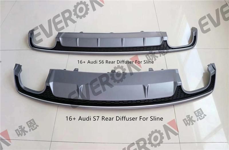 Rear Lip with Exhaust Tips for 2016 Audi A7 Change to S7 Looking