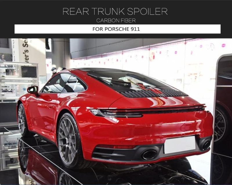 Carbon Fiber Rear Trunk Wing Spoiler for Porsche 911 992 Carrera 4 S 4s Targa 4s 2-Door 2019-2020