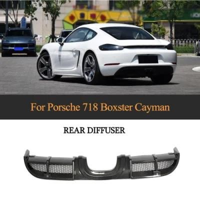 Carbon Fiber Rear Bumper Diffuser for Porsche 718 Boxster Cayman 2016-2018