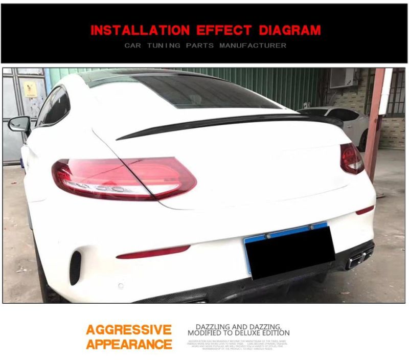 Carbon Fiber W205 Spoiler for Mercedes Base Sedan 4-Door C63 Amg 2016